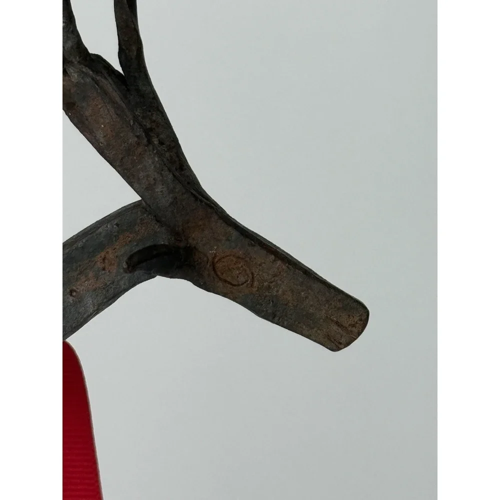 Handmade Rustic Iron Christmas Reindeer‎ Set of 3 - Twisted Antlers Patina Decor